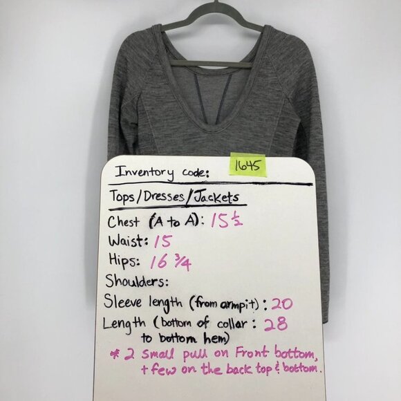 Aritzia Wilfred Heather Grey Ribbed Wool Longsleeve Round Neck Round Hem Dress M - Picture 15 of 16